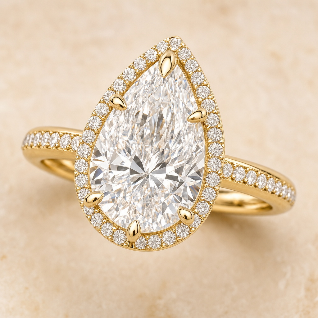 Pear Cathedral Pavé Ring - image 3 - 1Luxury Miami