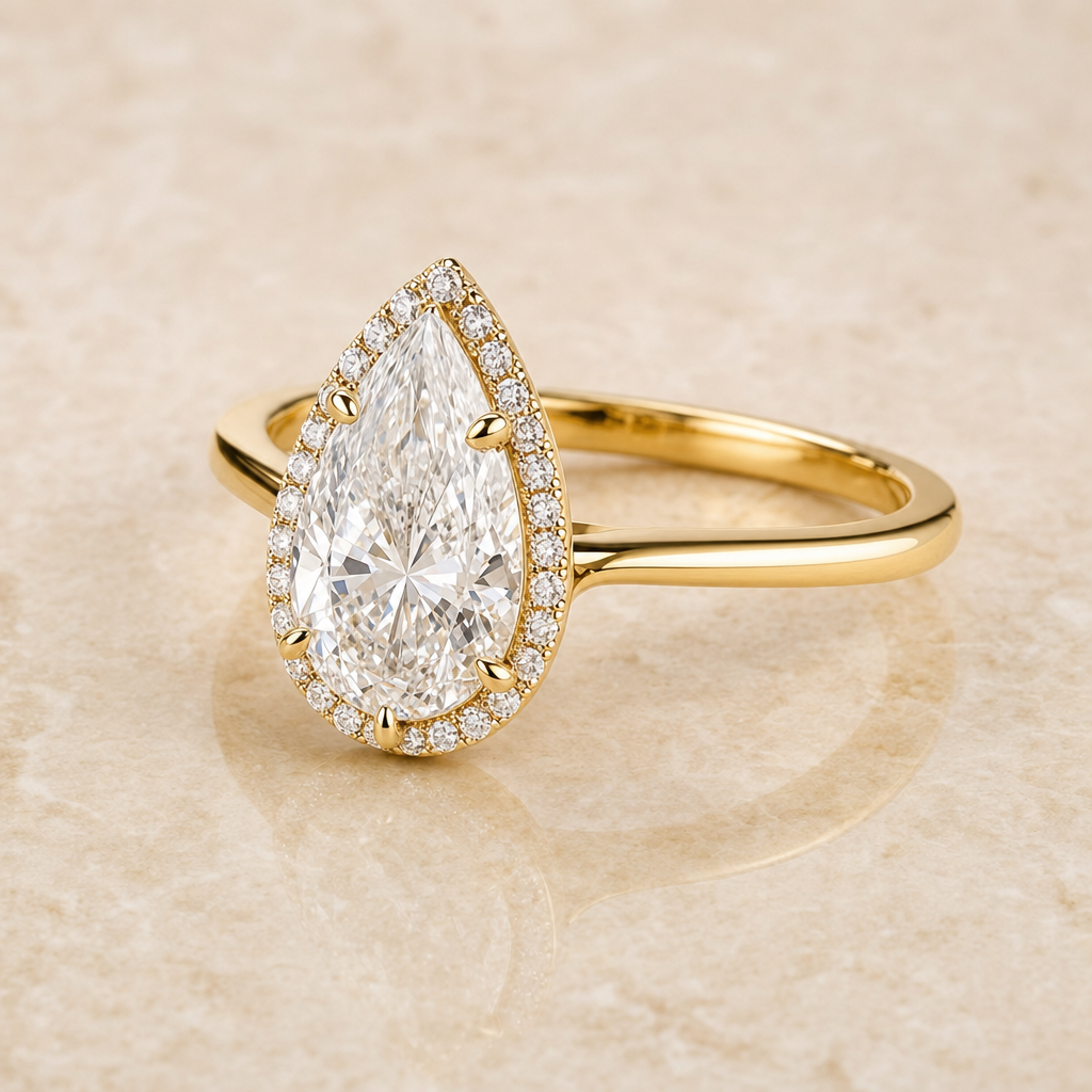 Pear Cathedral Pavé Ring - image 2 - 1Luxury Miami