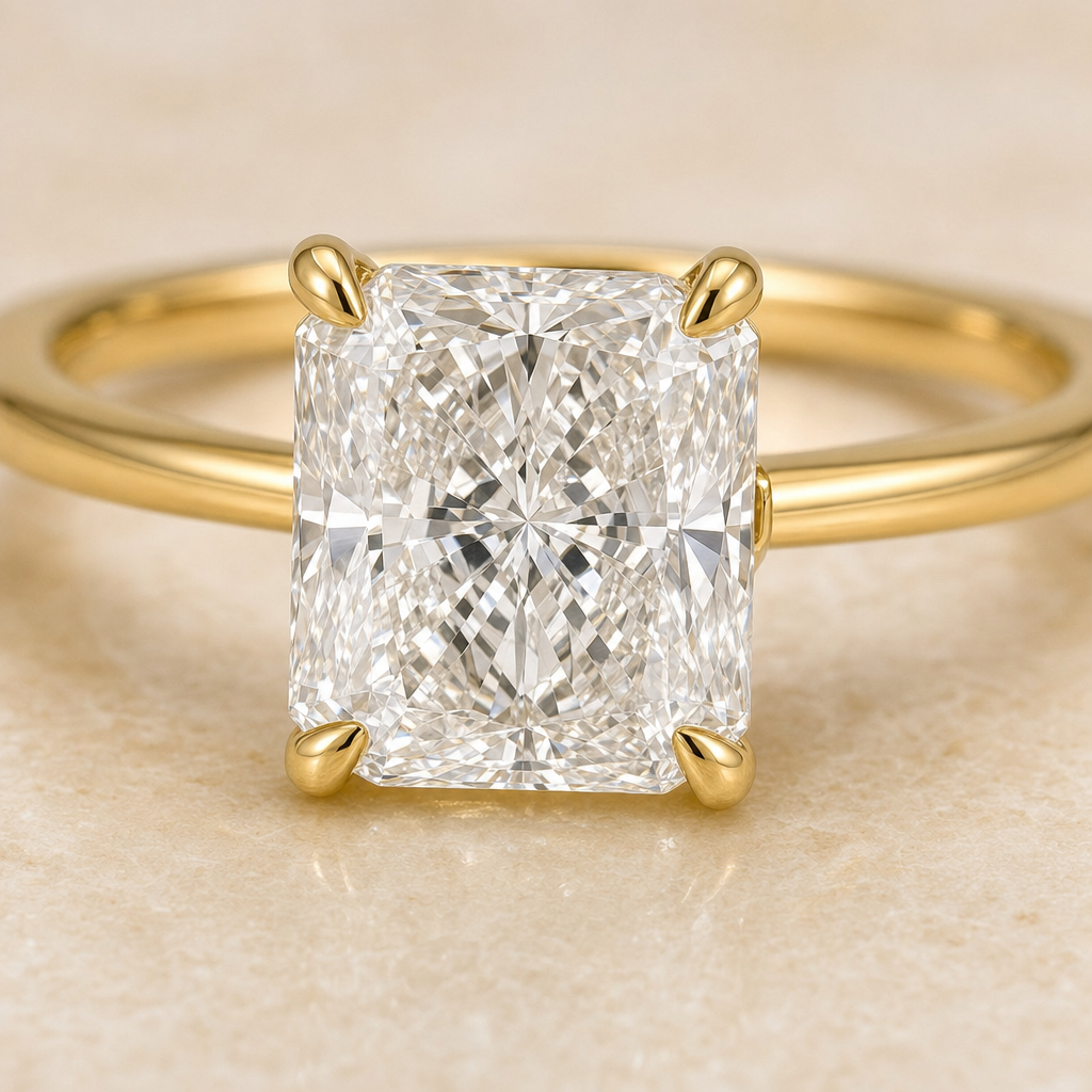 Radiant Classic Solitaire Ring - image 3 - 1Luxury Miami