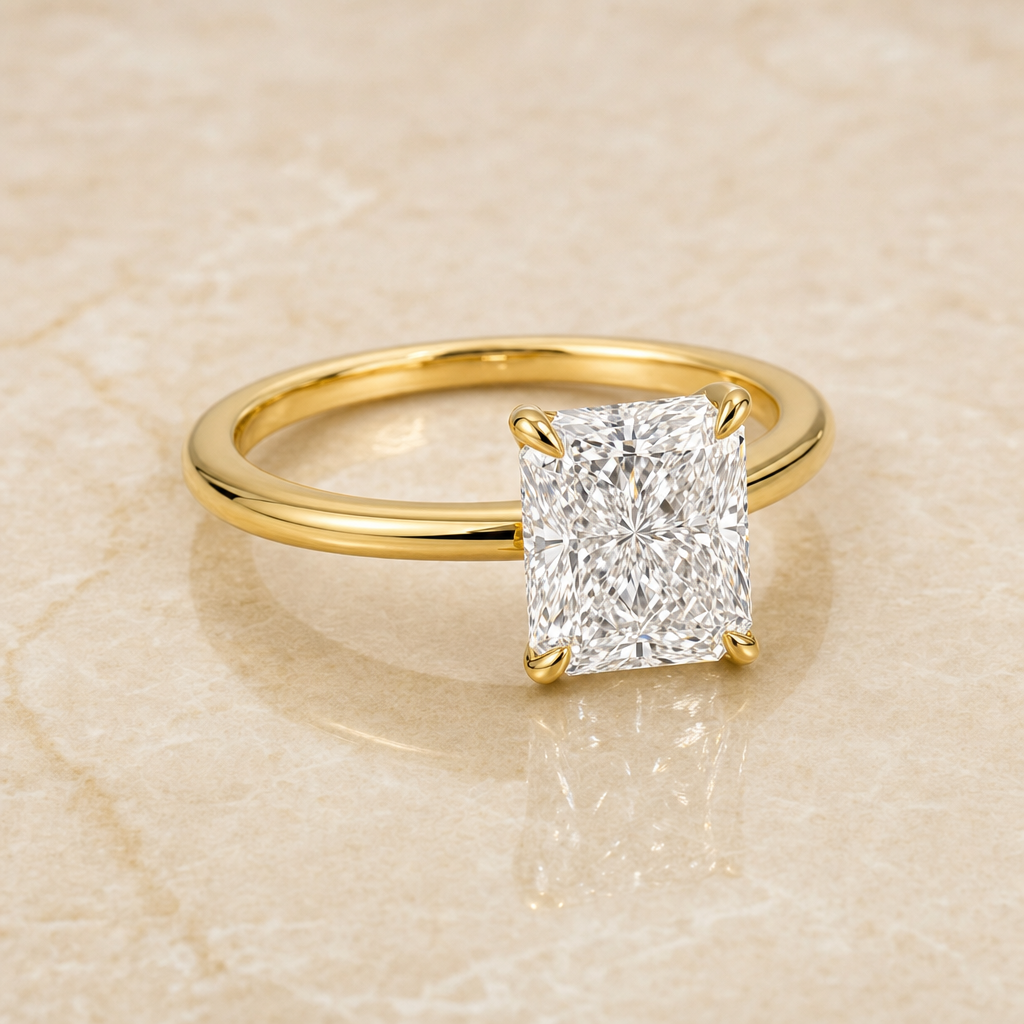 Radiant Classic Solitaire Ring - image 2 - 1Luxury Miami