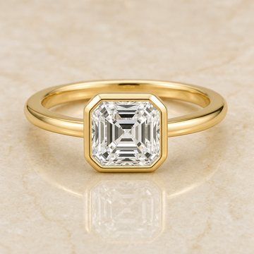 Asscher Bezel-Set Ring - main - 1Luxury Miami