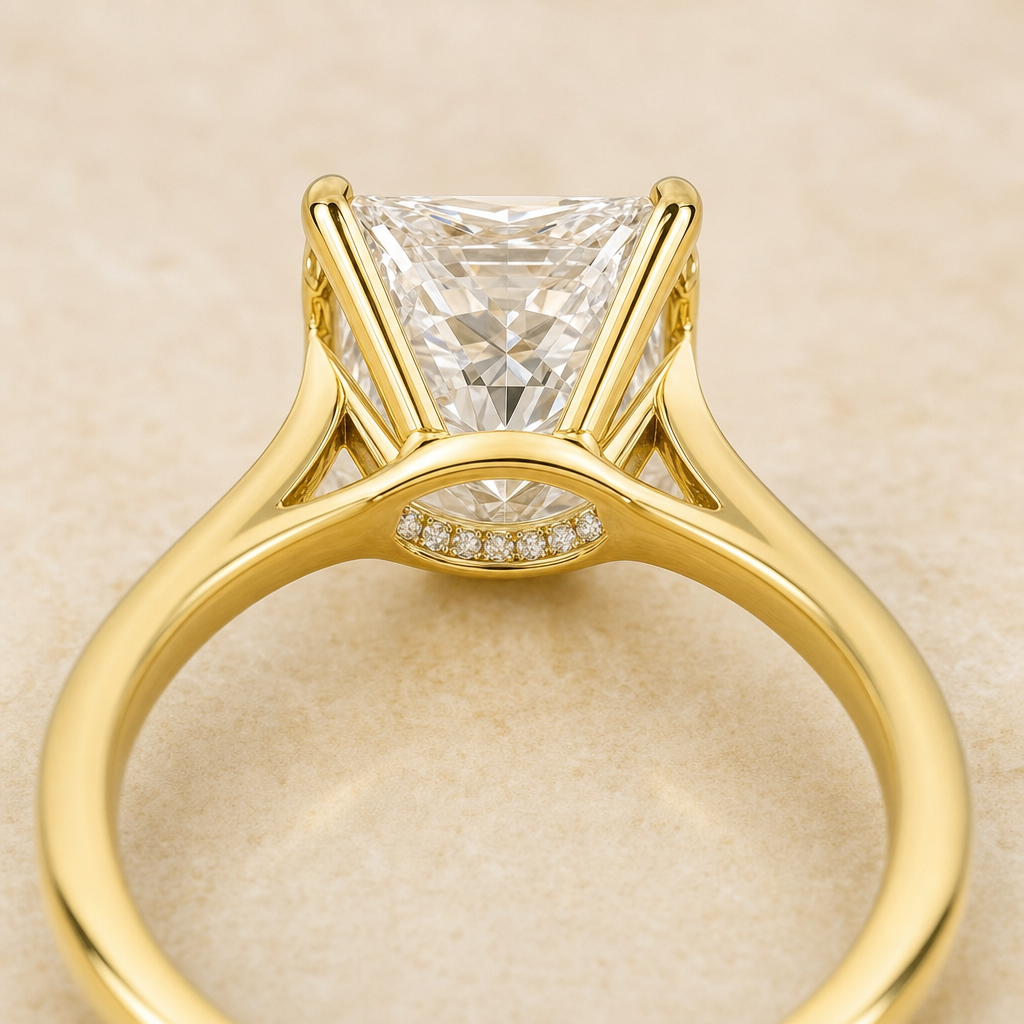 Princess Hidden Halo Ring - image 3 - 1Luxury Miami