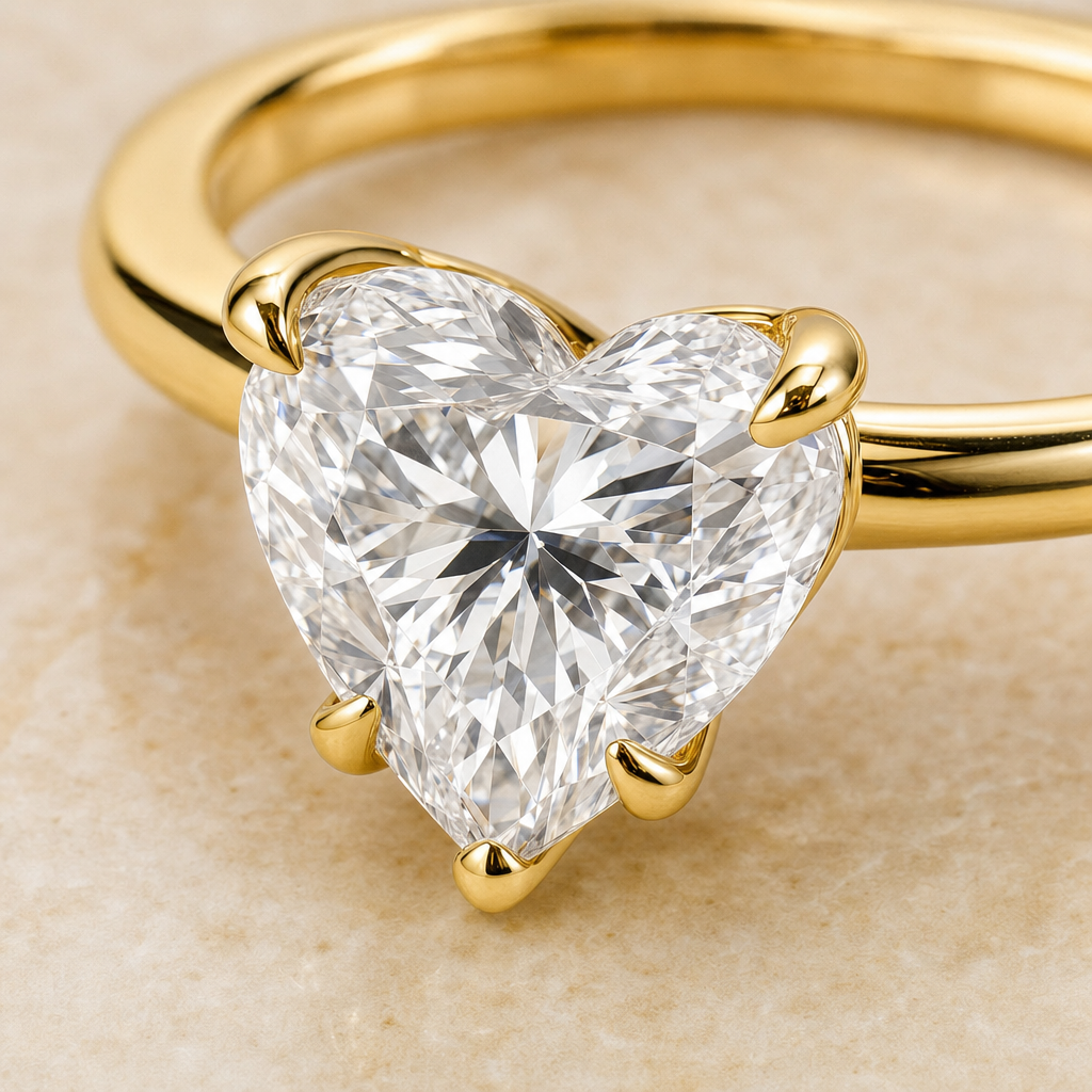 Heart Classic Solitaire Ring - image 3 - 1Luxury Miami