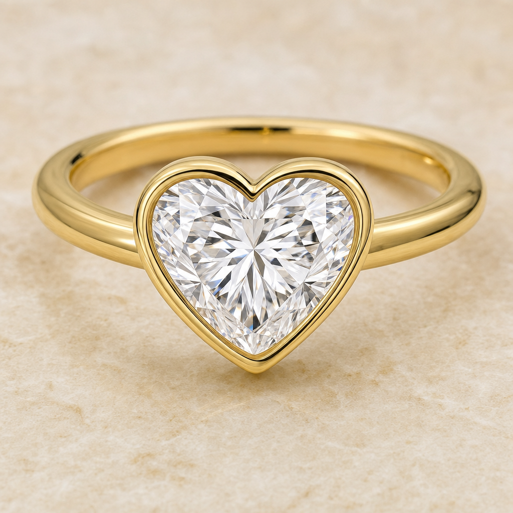 Heart Bezel-Set Ring - image 3 - 1Luxury Miami