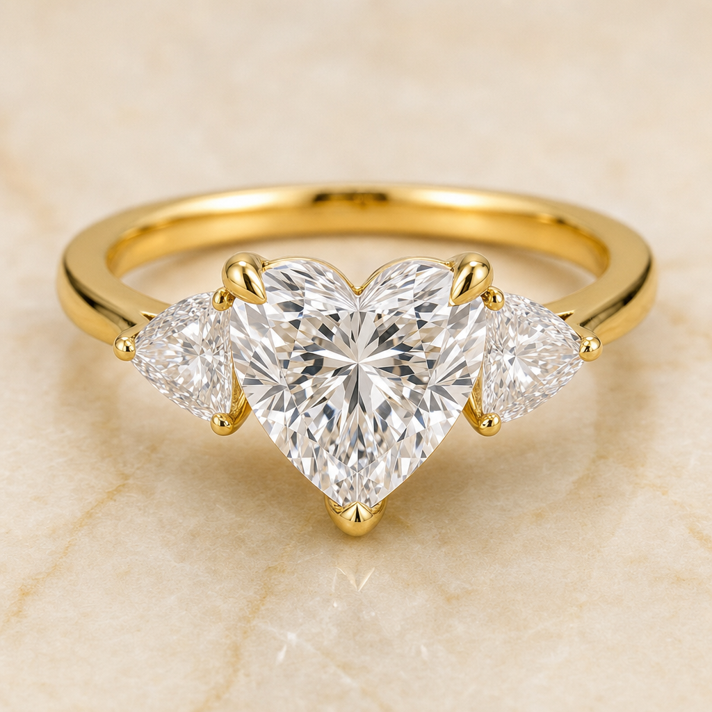 Heart Three-Stone Ring - image 3 - 1Luxury Miami