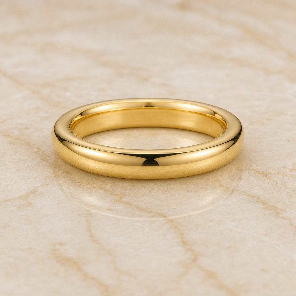 Comfort-Fit Gold Band - main - 1Luxury Miami