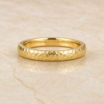 Textured Hammered Gold Band - main - 1Luxury Miami