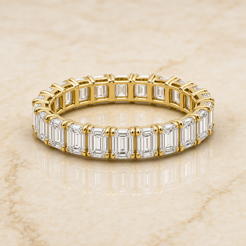 Emerald-Cut Eternity Band - main - 1Luxury Miami