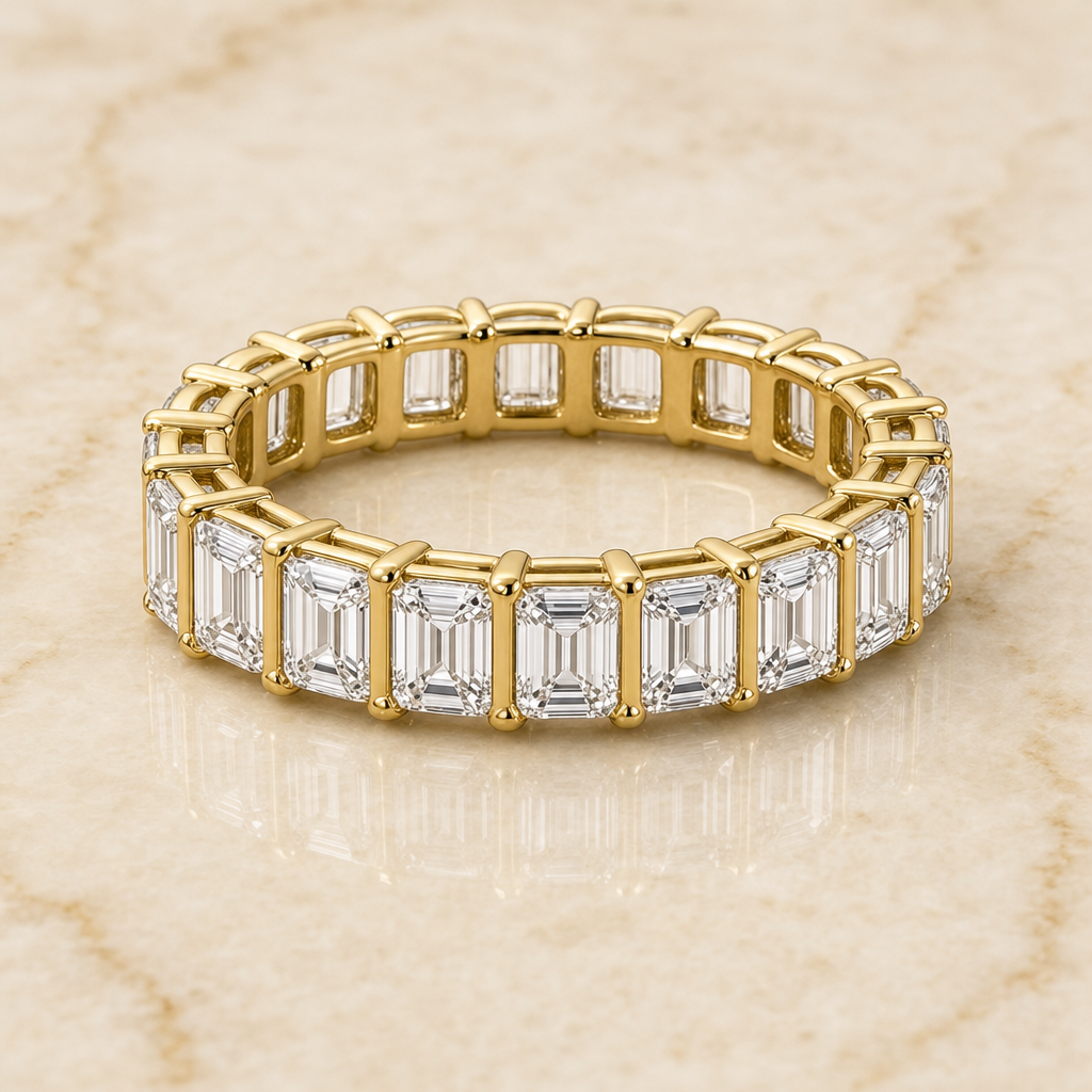 Emerald-Cut Eternity Band - main - 1Luxury Miami