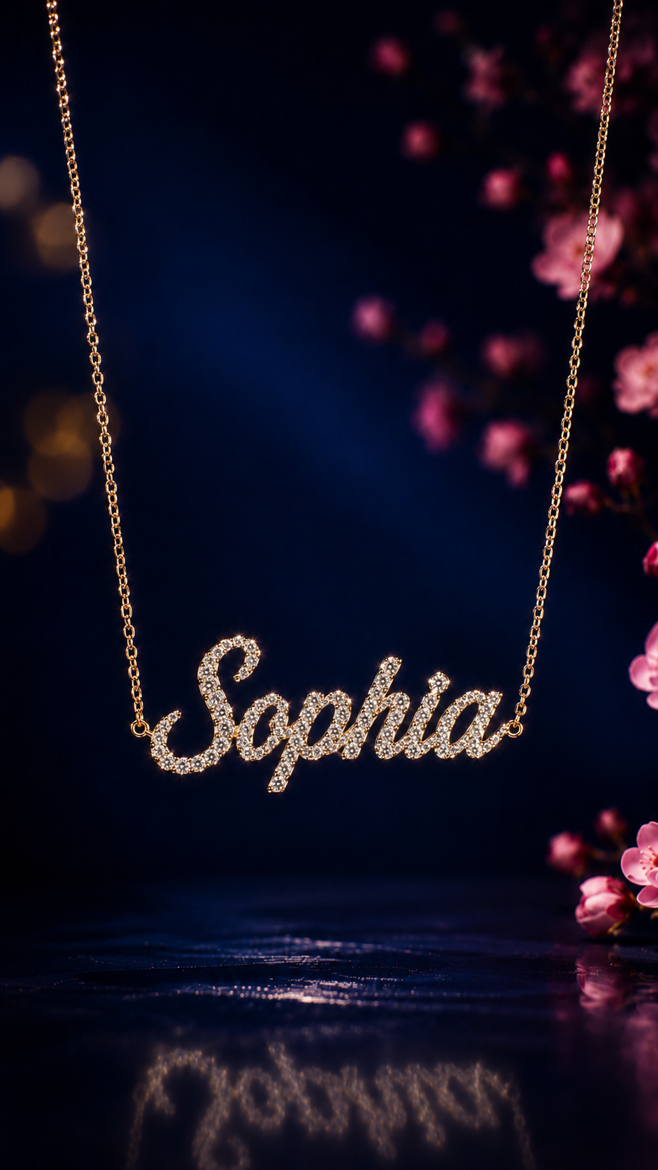 Gold & Diamond Name + Necklace