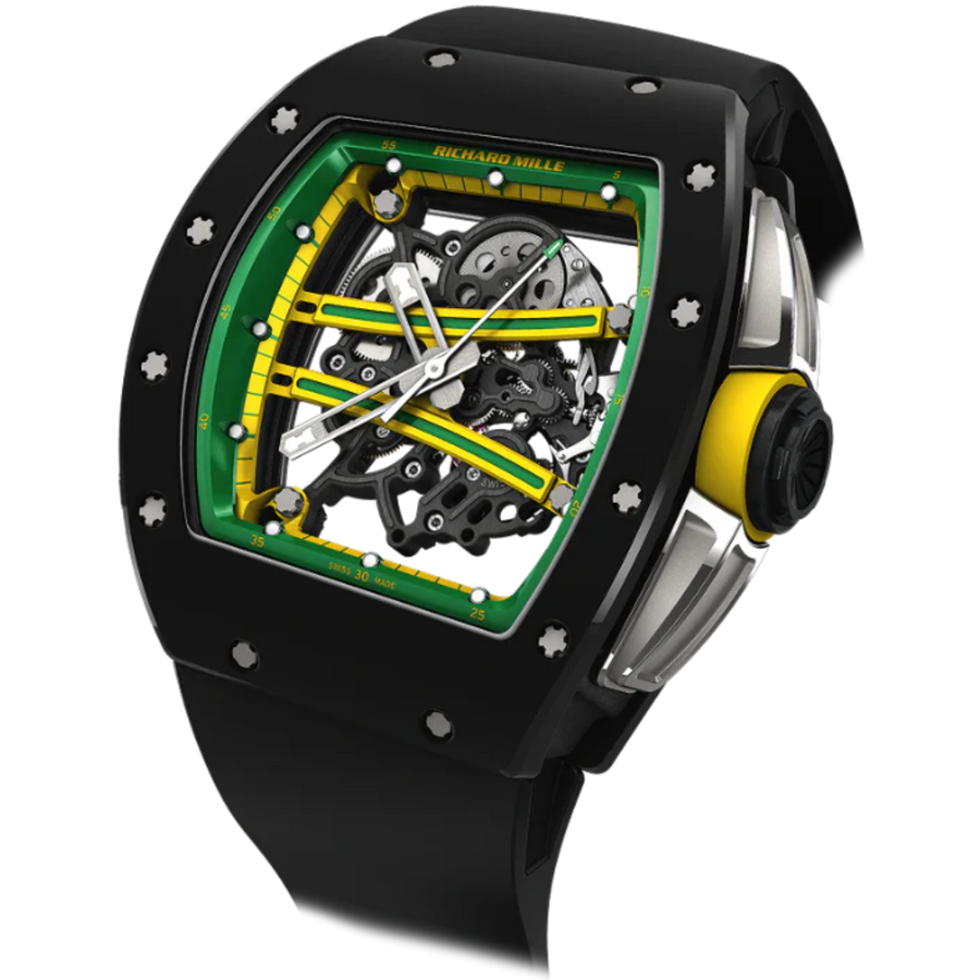 Richard Mille RM 061 Carbon TPT Diamond-Set Rubber Strap luxury watch at 1Luxury Miami