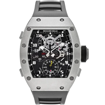 RM 004-V1 White Gold Split Second Chronograph Grey Rubber Strap White Gold Case