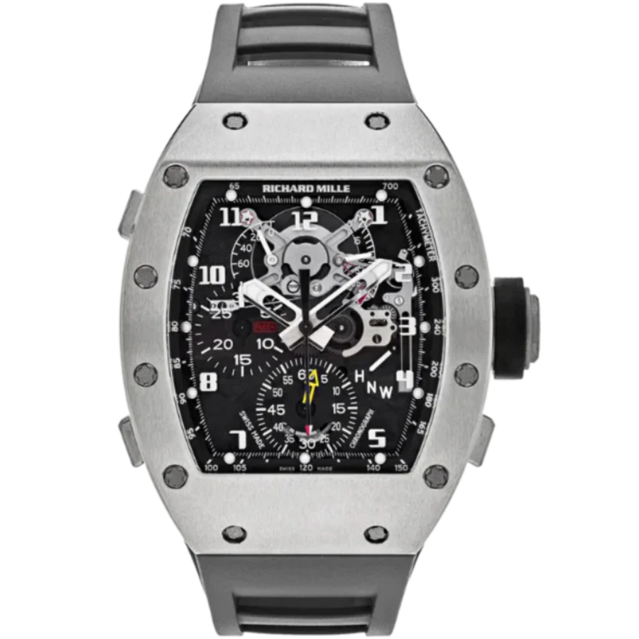 Richard Mille RM 004 White Gold Diamond-Set Rubber Strap luxury watch at 1Luxury Miami