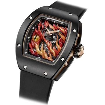 RM 26-02 Tourbillon Evil Eyeblack Leather Strap 3N Red Gold the Flames and Eye Dial  Black TZP Ceramic Case