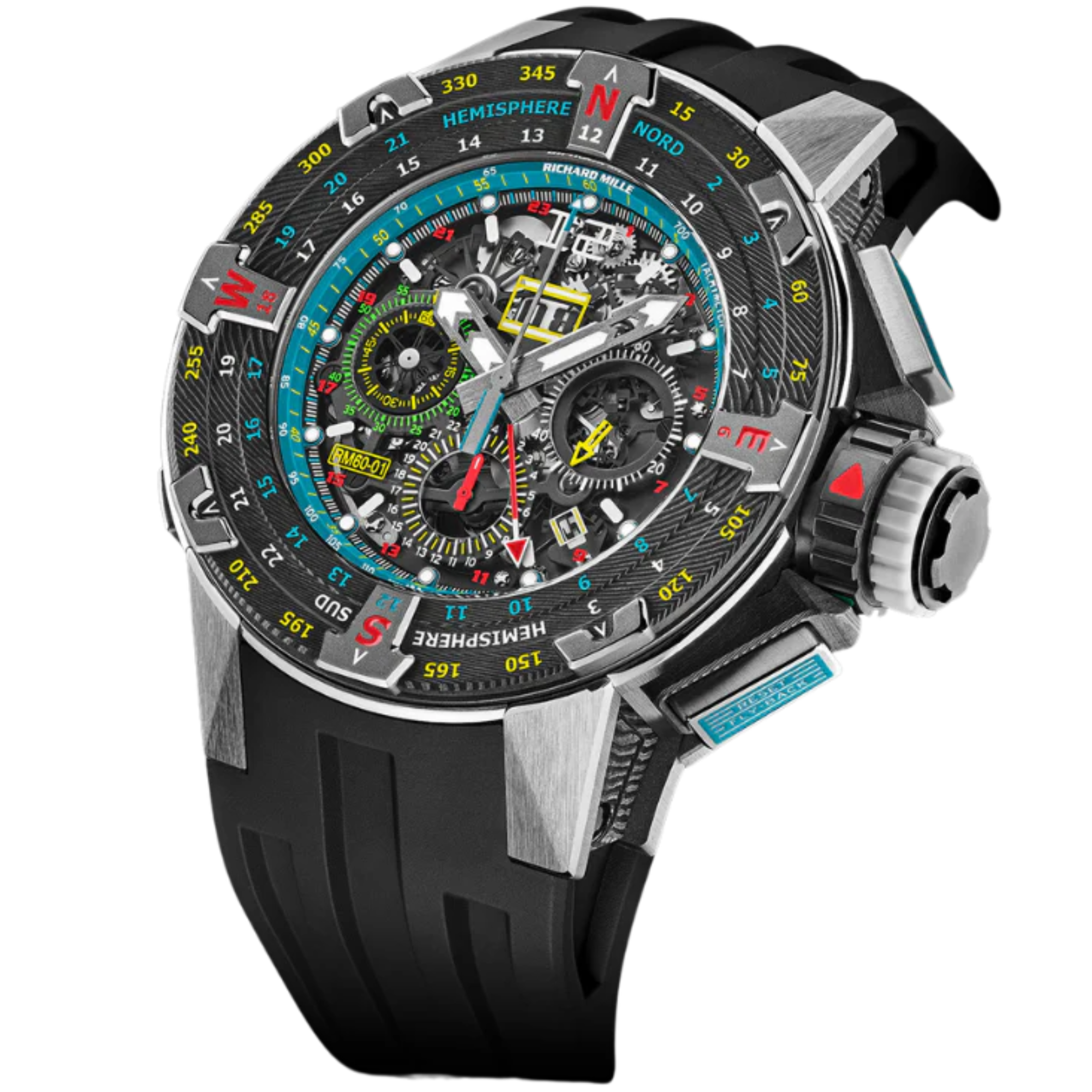 RM 60-01 Voiles De Saint Barth Automatic Black Rubber Titanium Case