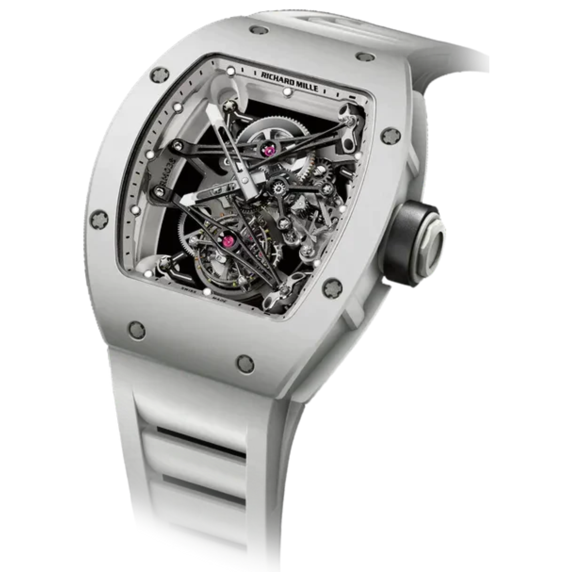 RM 038 Tourbillon Bubba Watson Rubebr Strap Ceramic Case