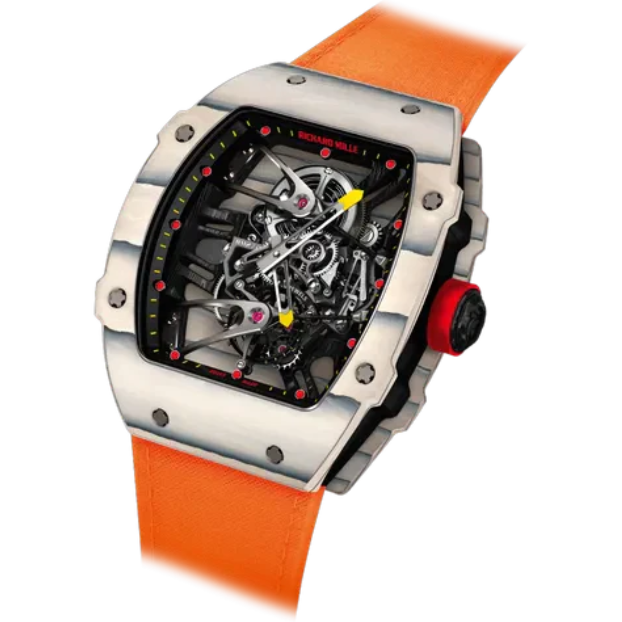 RM 027 Tourbillon Rafael Nadal Manual Winding Textile Strap Transparent Dial