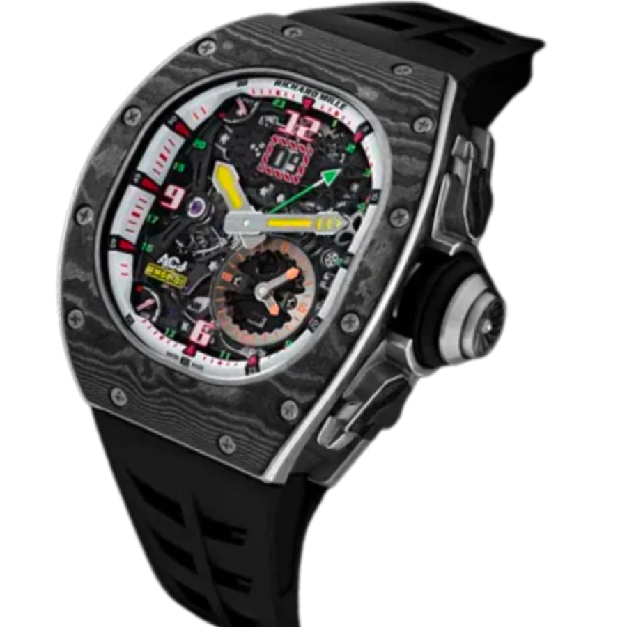 Richard Mille RM 62-01 Titanium Carbon TPT Diamond-Set Rubber Strap luxury watch at 1Luxury Miami