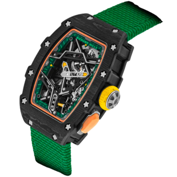 RM 07-04 Automatic Winding Sport Ester Ledecka Black Carbon Velcro Strap Skeleton Dial Black Carbon Case