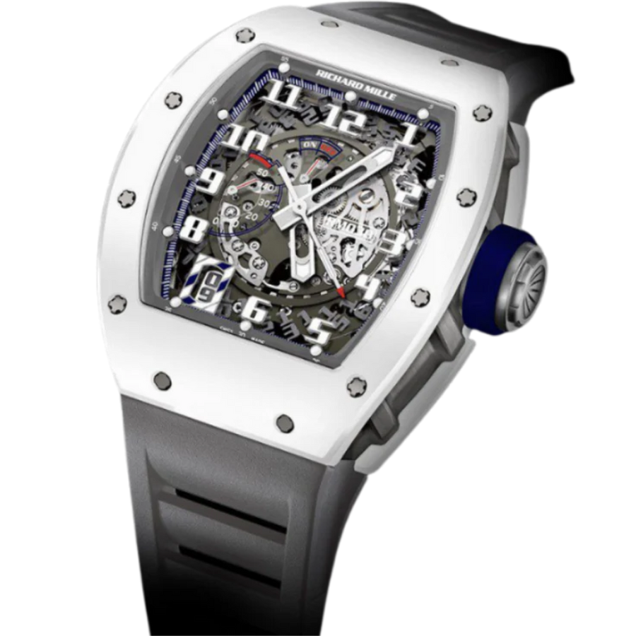 Richard Mille RM 030 Titanium Diamond-Set Rubber Strap luxury watch at 1Luxury Miami