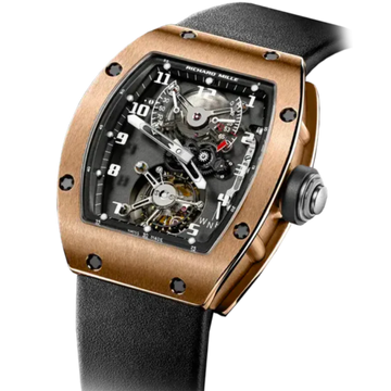 RM 002-V1 Tourbillon Rubber Strap Rose Gold Case