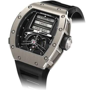 RM 69 Tourbillon Erotic Black Rubber Strap Titanium Case