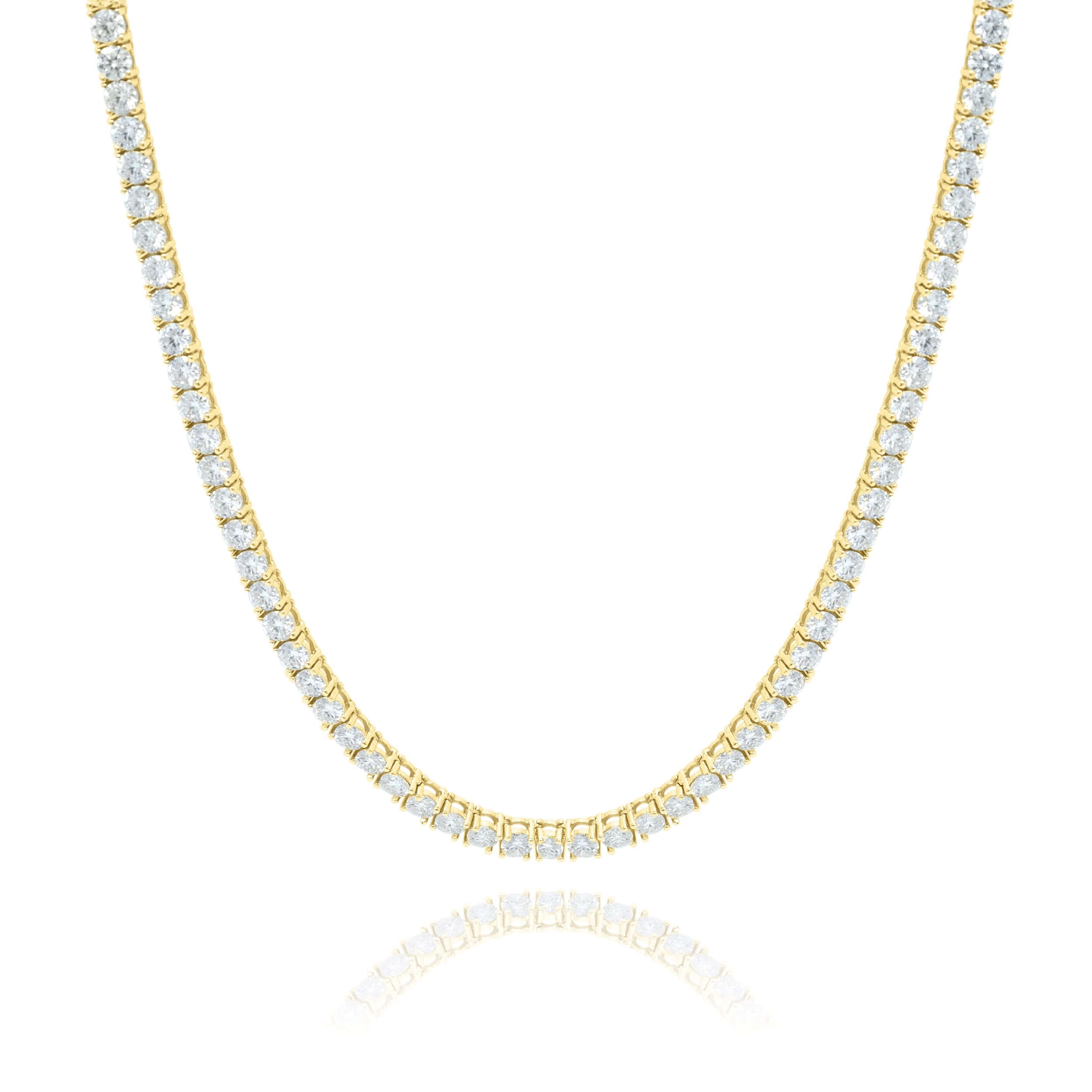 Tennis Chain - 14K Gold Moissanite