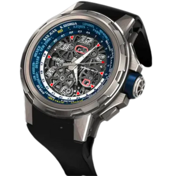 RM 63-02 World Timer Limited Edition Openworked Dial Automatic Rubber Titanium Case