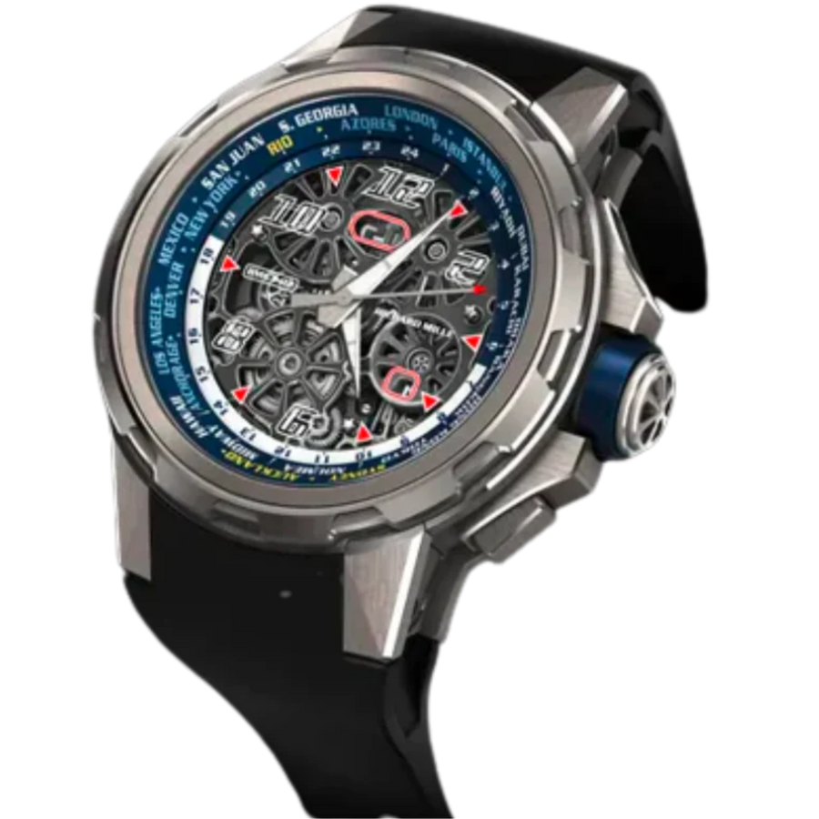 Richard Mille RM 63-02 Titanium Diamond-Set Rubber Strap luxury watch at 1Luxury Miami