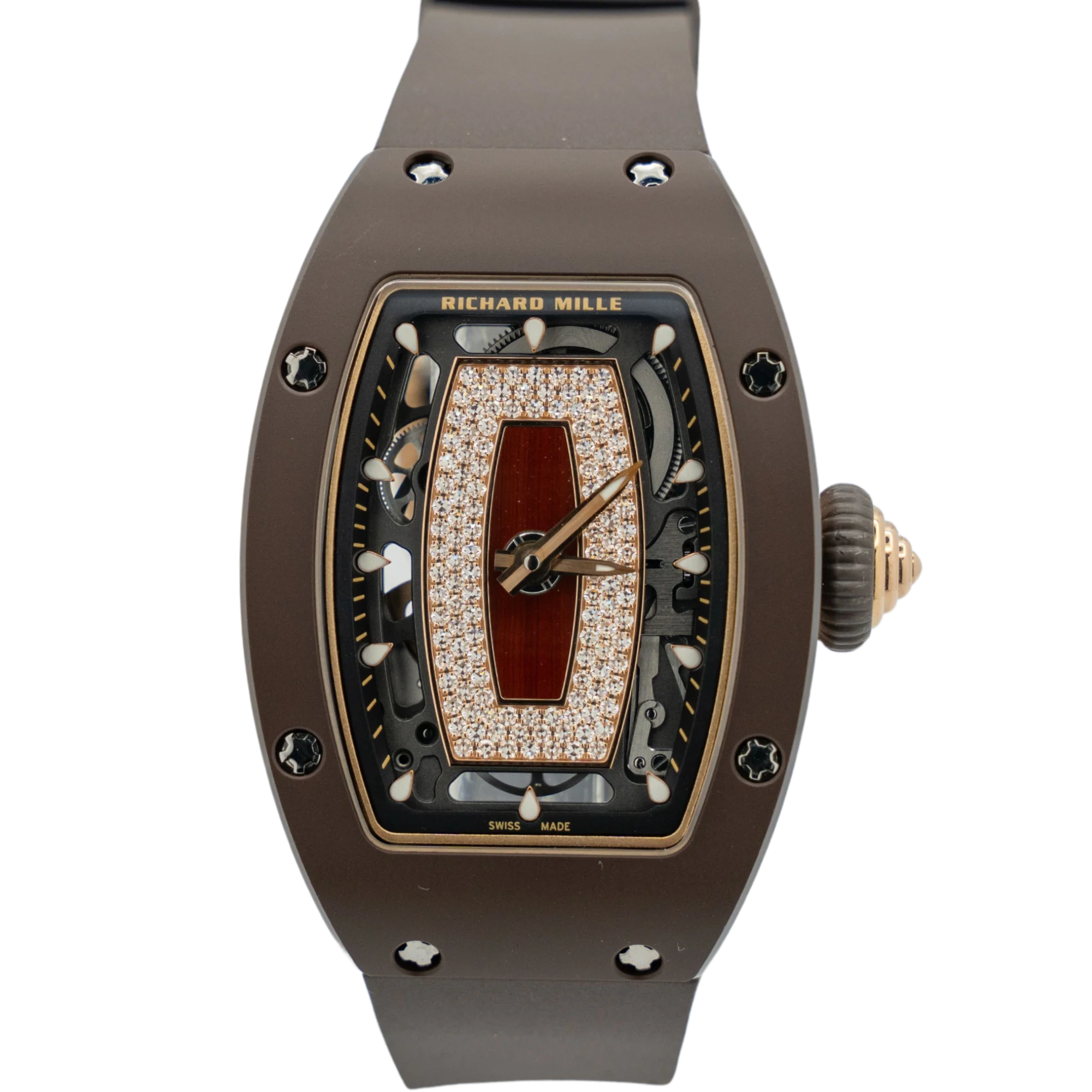 Richard Mille RM07 Brown Ceramic Red Jaspar Factory Set Lips