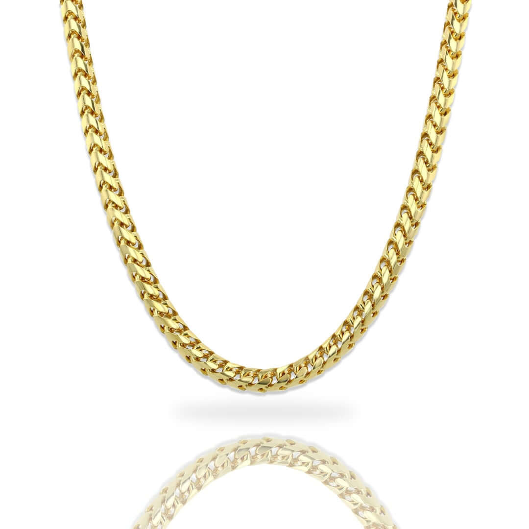 Franco Chain - 3.5mm 10k Solid Yellow Gold