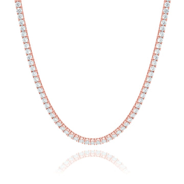 Rose Gold Moissanite Tennis Chain- 8mm