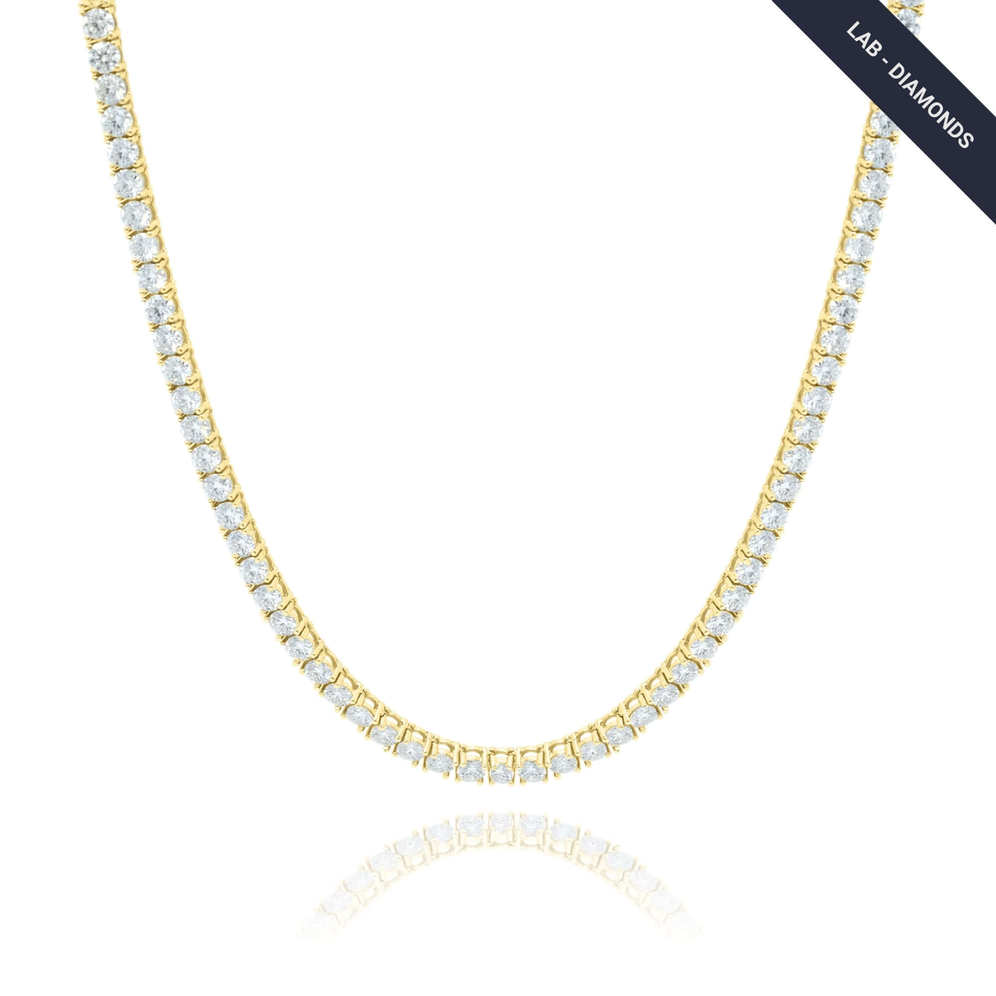 Tennis Chain - 14k Gold Lab Diamond