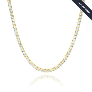 Tennis Chain - 14k Gold Lab Diamond