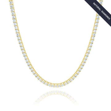 Tennis Chain – 14K Gold Natural Diamond