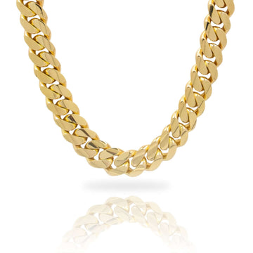 Cuban Link Chain Solid Gold - 14mm
