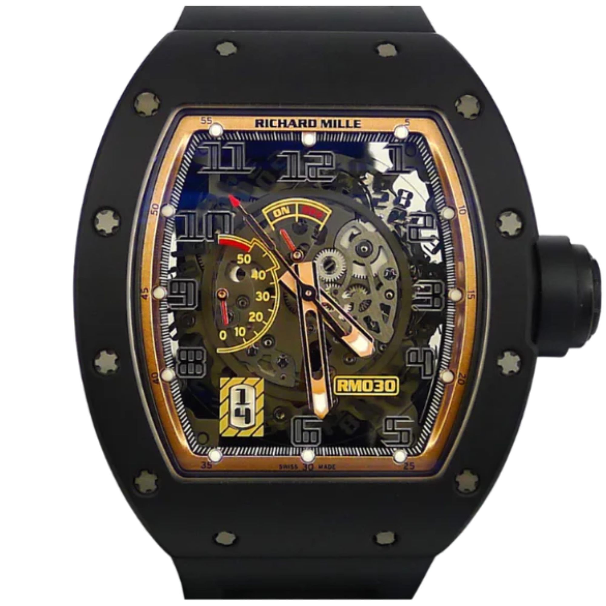 Richard Mille RM030 "Asia Boutique Edition" Black Carbon/Gold Accents
