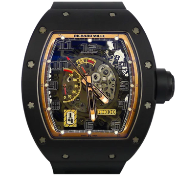 Richard Mille RM030 "Asia Boutique Edition" Black Carbon/Gold Accents