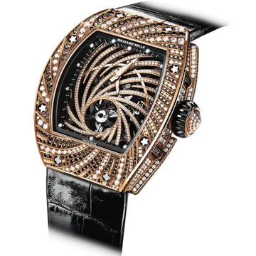 RM 51-02 Tourbillon Diamond Twister Leather Strap Rose Gold Diamond Set Case