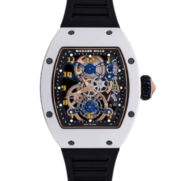 RM 17-02 Manual Winding Tourbillon Rubber Strap Skeleton Dial Ceramic Case