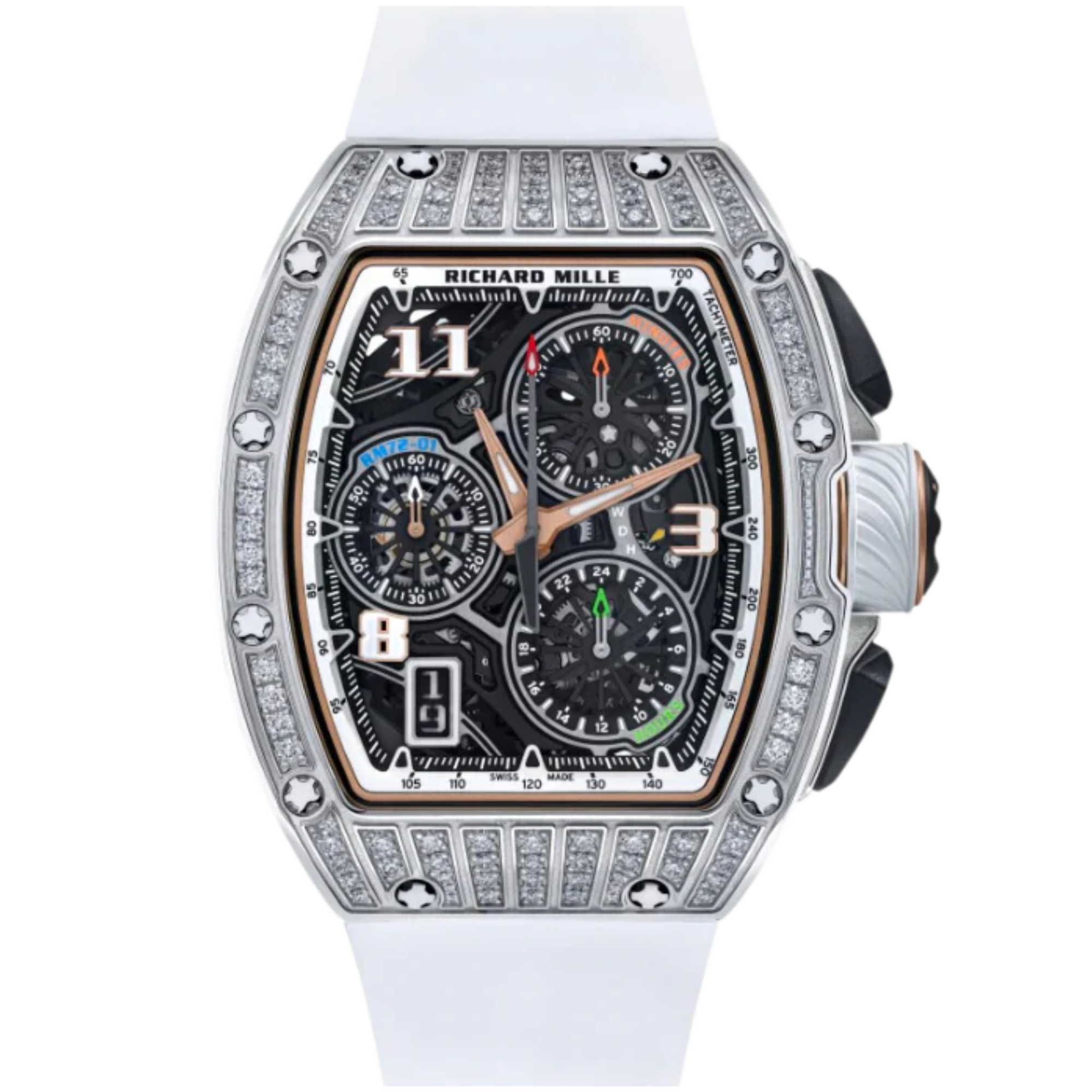 Richard Mille RM72-01 White Gold Medium Set