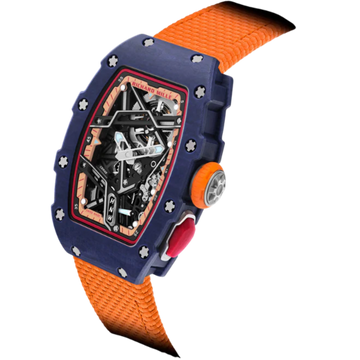 RM 07-04 Automatic Winding Sport Margot Laffite Blue Quartz Velcro Strap Skeleton Dial Blue Quartz Case