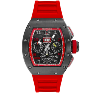 RM 011 Felipe Massa Titanium and Red Rubber Strap Titanium Case