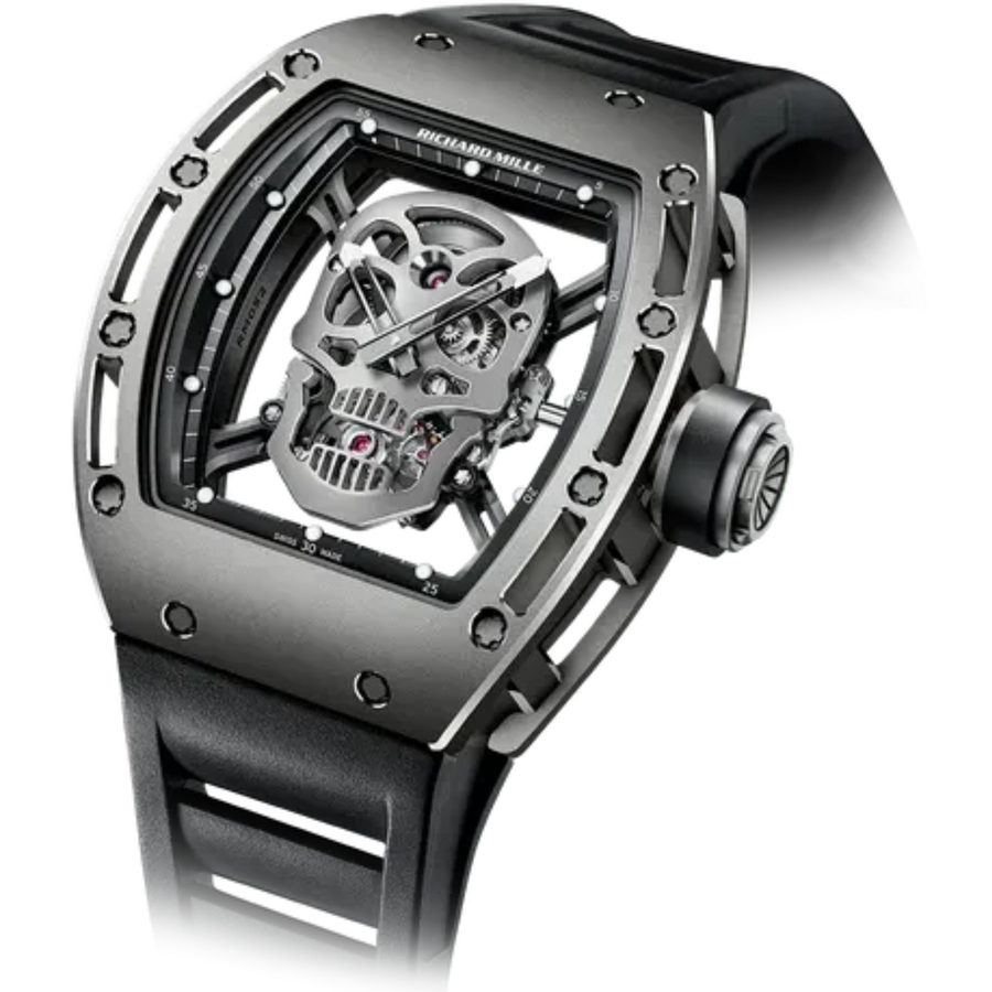 Richard Mille RM 052 Titanium Diamond-Set Rubber Strap luxury watch at 1Luxury Miami