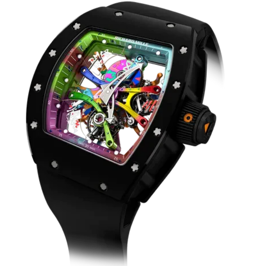 Richard Mille RM 68-01 Ceramic Diamond-Set Rubber Strap luxury watch at 1Luxury Miami