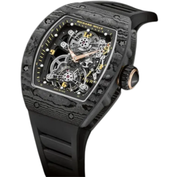 RM 17-01 Manual Winding Tourbillon Rubber Strap Skeleton Dial Carbon Case
