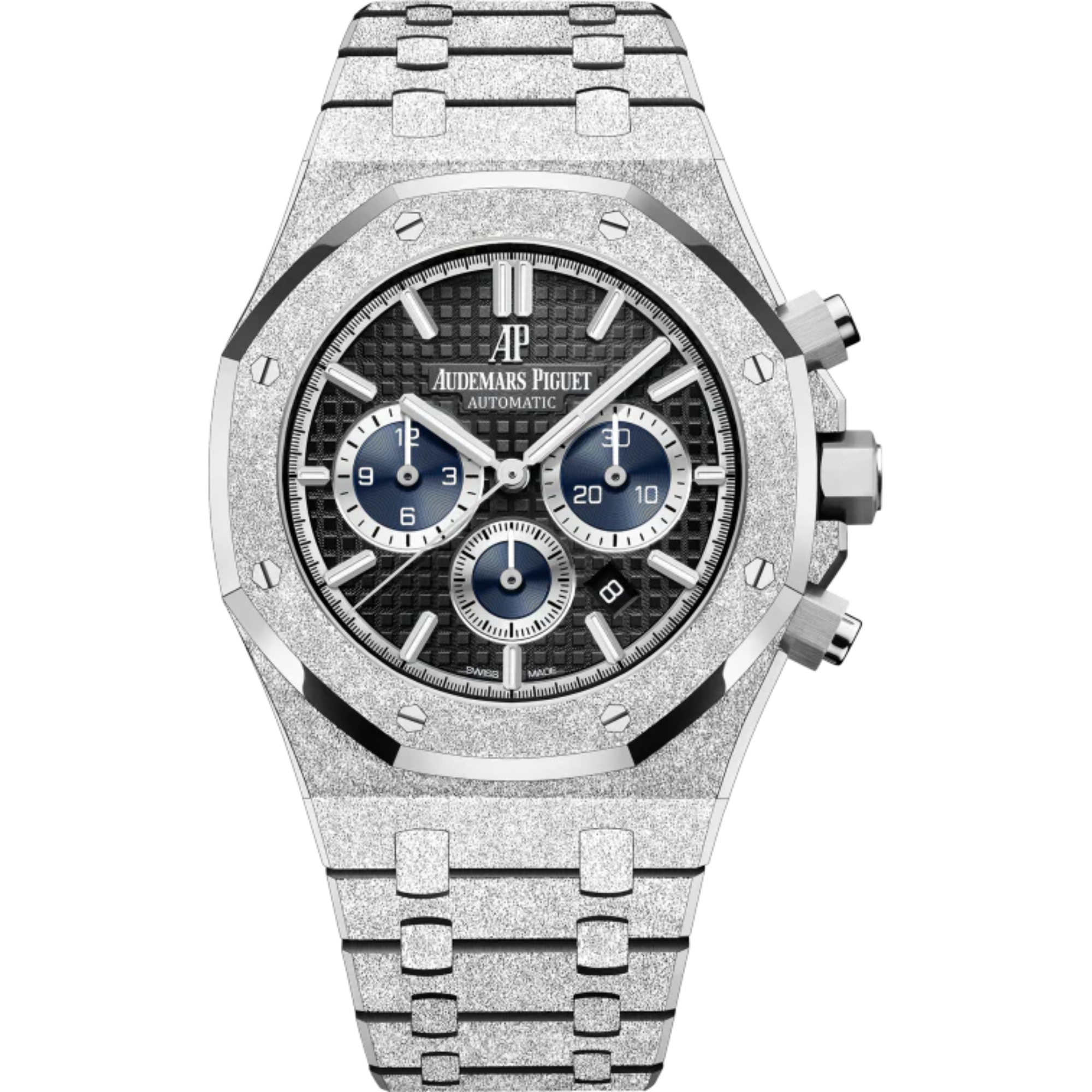 Audemars Piguet Ref. 26331BC.GG.1224BC.03 White Gold  Frosted Black Dial/Blue Sub Dials Chronograph