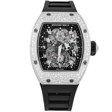 RM017 White Gold Snow Setting Tourbillon