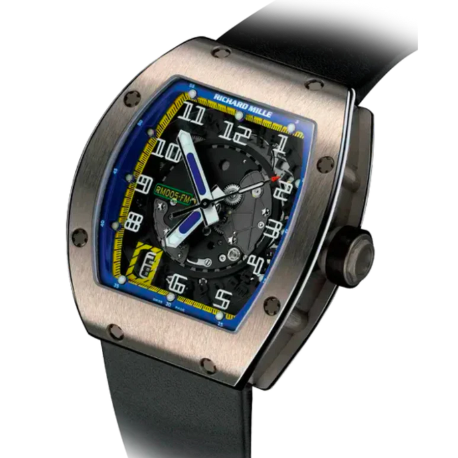 Richard Mille RM 005 Platinum Diamond-Set Rubber Strap luxury watch at 1Luxury Miami
