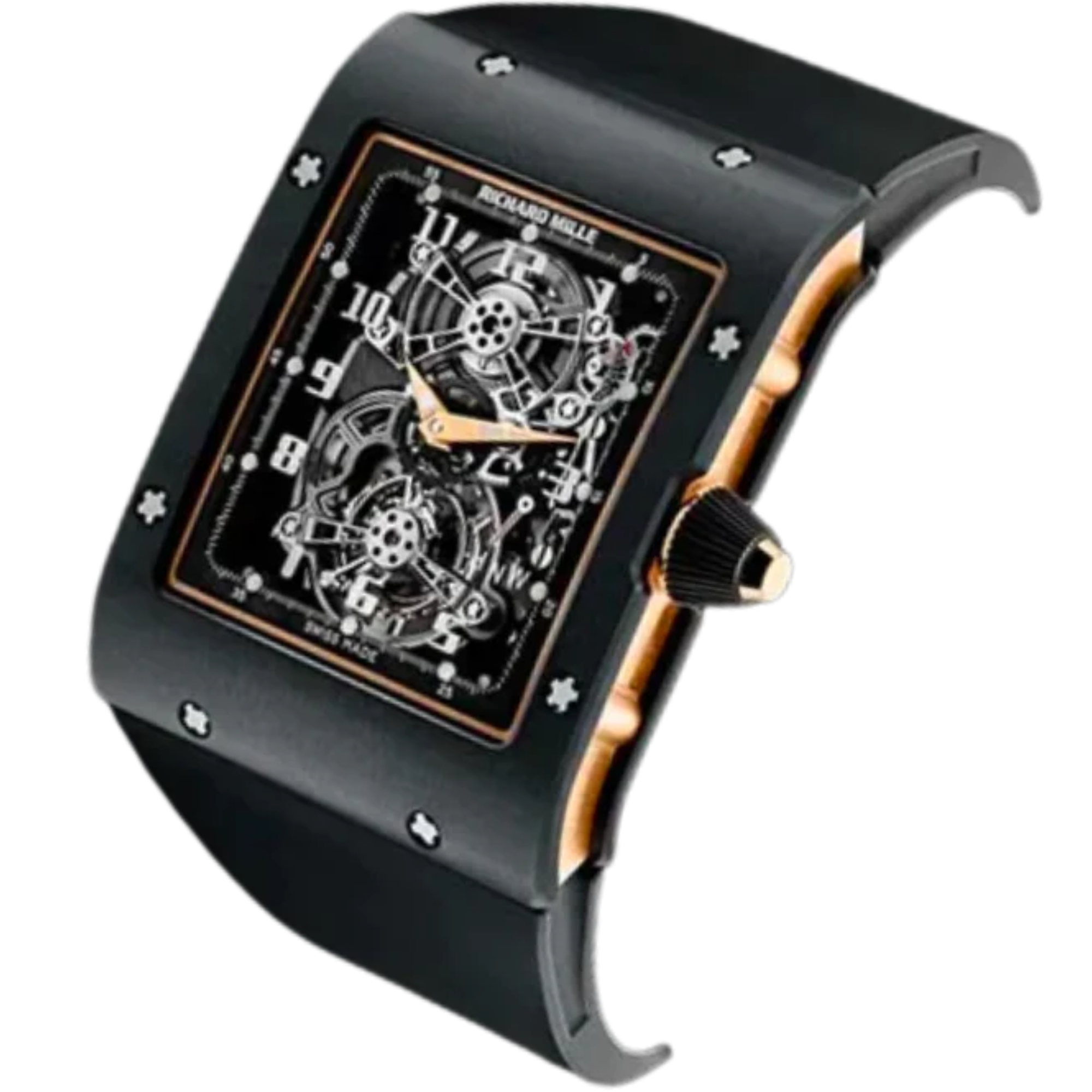 RM 017 Manual Winding Tourbillon Extra Flat Rubber Strap Titanium Case